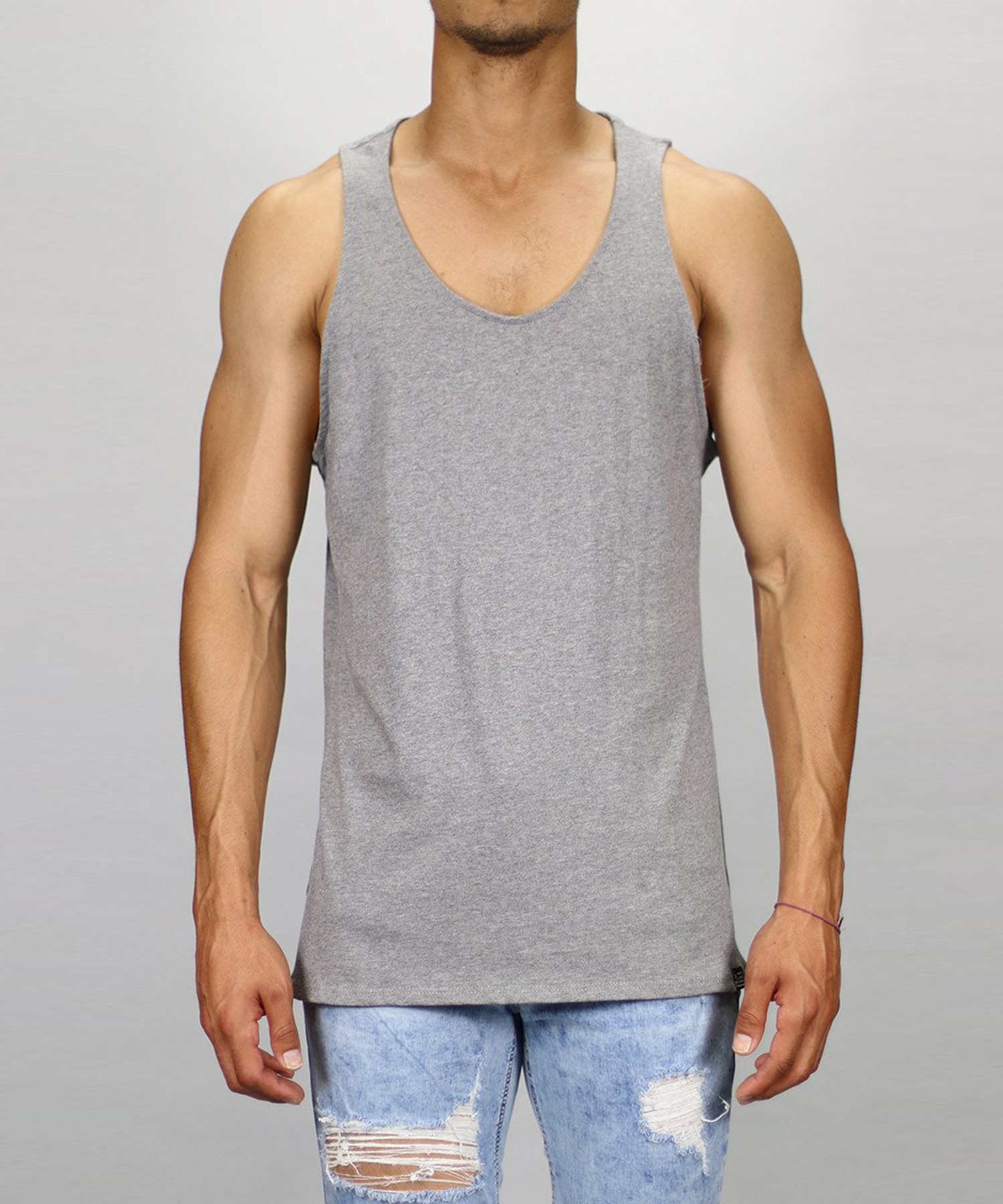 Gray Elongated Tank Top(OLD)